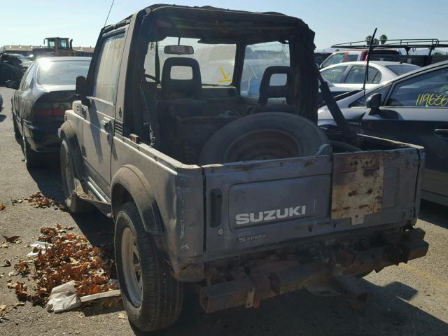 JS4JC51C5H4173774 - 1987 SUZUKI SAMURAI GRAY photo 3