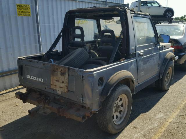 JS4JC51C5H4173774 - 1987 SUZUKI SAMURAI GRAY photo 4