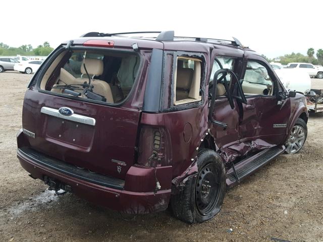 1FMEU75806UB36157 - 2006 FORD EXPLORER L MAROON photo 4