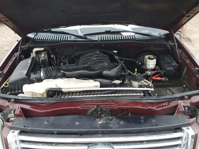 1FMEU75806UB36157 - 2006 FORD EXPLORER L MAROON photo 7