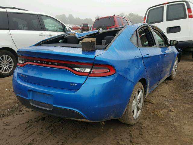 1C3CDFBB8GD704683 - 2016 DODGE DART SXT BLUE photo 4