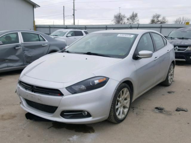 1C3CDFBA4DD321911 - 2013 DODGE DART SXT SILVER photo 2