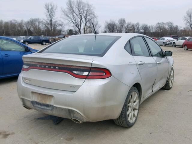 1C3CDFBA4DD321911 - 2013 DODGE DART SXT SILVER photo 4