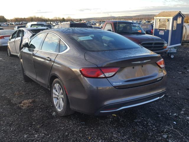 1C3CCCAB0FN704009 - 2015 CHRYSLER 200 LIMITE GRAY photo 3