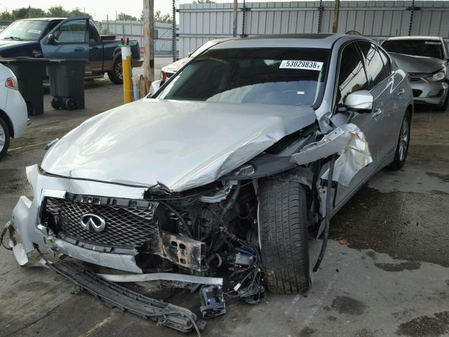 JN1BV7AP9EM670163 - 2014 INFINITI Q50 BASE SILVER photo 2