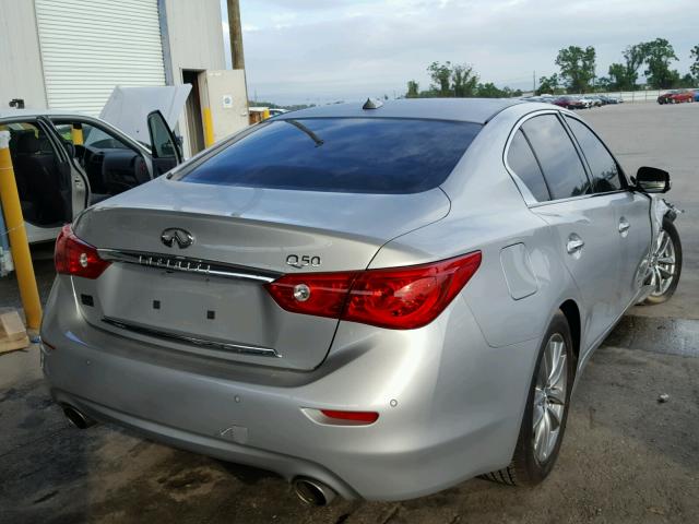 JN1BV7AP9EM670163 - 2014 INFINITI Q50 BASE SILVER photo 4