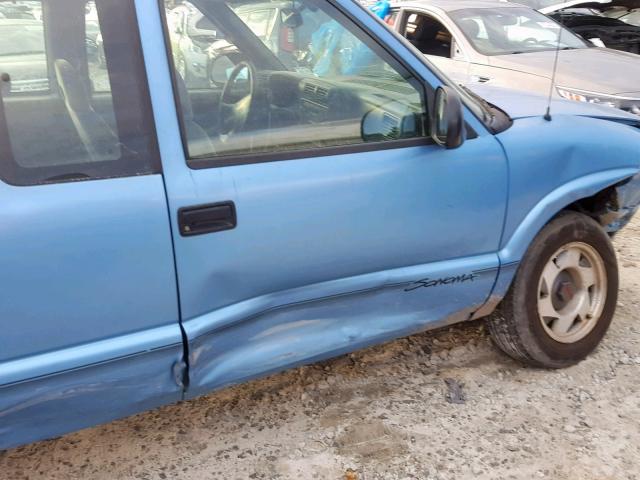 1GTCS1945T8505928 - 1996 GMC SONOMA BLUE photo 9