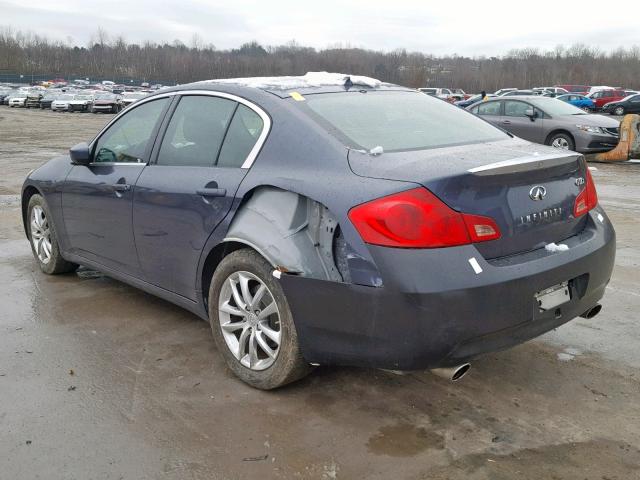 JNKCV61F99M357699 - 2009 INFINITI G37 BLUE photo 3