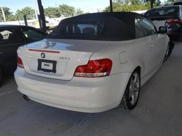 WBAUL7C5XCVM83073 - 2012 BMW 128 I WHITE photo 4