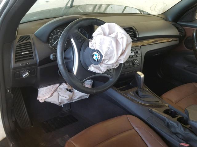 WBAUL7C5XCVM83073 - 2012 BMW 128 I WHITE photo 9