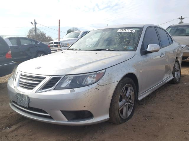 YS3FA4BY7B1302019 - 2011 SAAB 9-3 2.0T SILVER photo 2