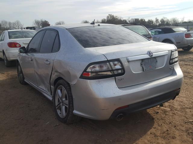 YS3FA4BY7B1302019 - 2011 SAAB 9-3 2.0T SILVER photo 3