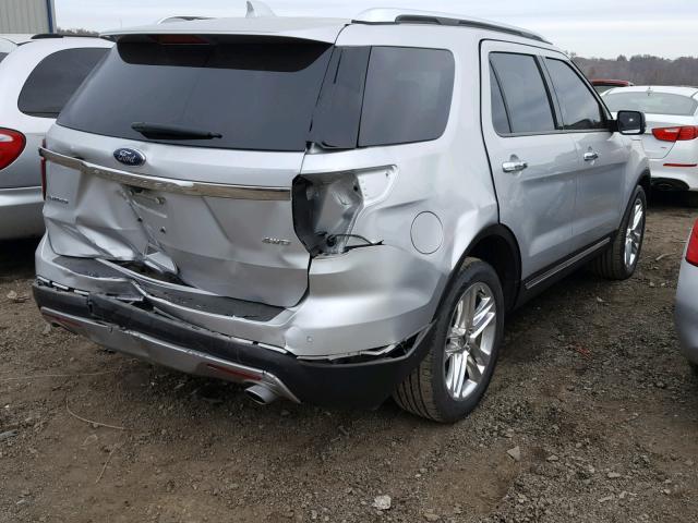 1FM5K8F81HGC12898 - 2017 FORD EXPLORER L SILVER photo 4