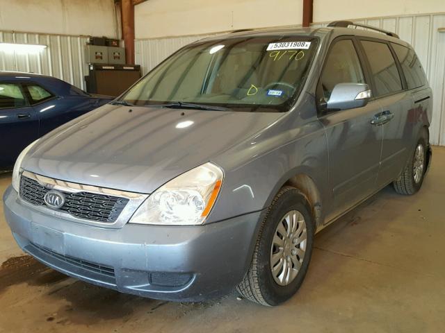 KNDMG4C79B6389170 - 2011 KIA SEDONA LX BLUE photo 2