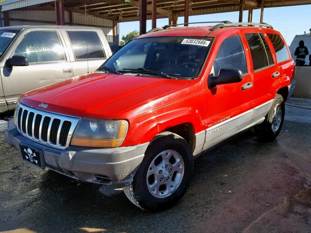 1J4GX48S71C523372 - 2001 JEEP GRAND CHER RED photo 2