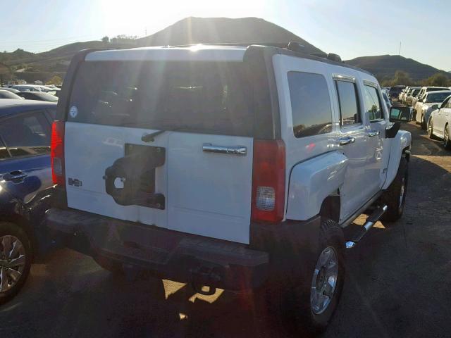 5GTDN136768150313 - 2006 HUMMER H3 WHITE photo 4