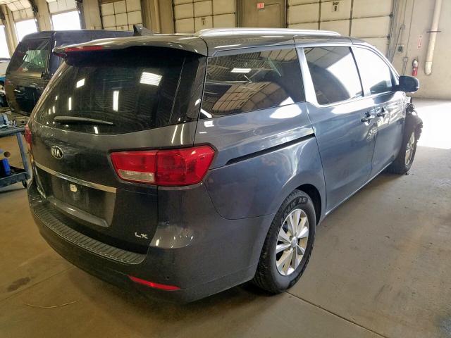 KNDMB5C1XG6171732 - 2016 KIA SEDONA LX GRAY photo 4