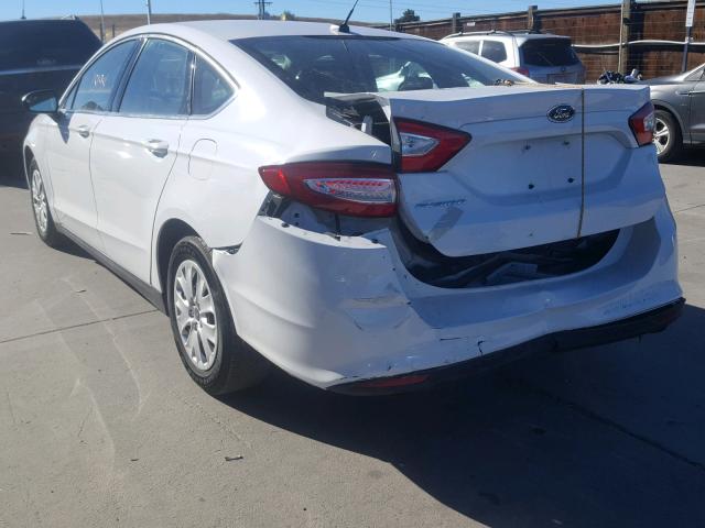 1FA6P0G79E5400342 - 2014 FORD FUSION S WHITE photo 3