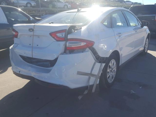 1FA6P0G79E5400342 - 2014 FORD FUSION S WHITE photo 4