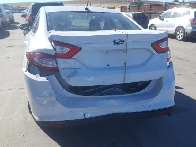 1FA6P0G79E5400342 - 2014 FORD FUSION S WHITE photo 9