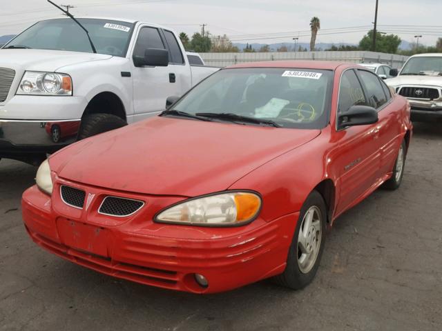 1G2NF52T9YC538610 - 2000 PONTIAC GRAND AM S RED photo 2