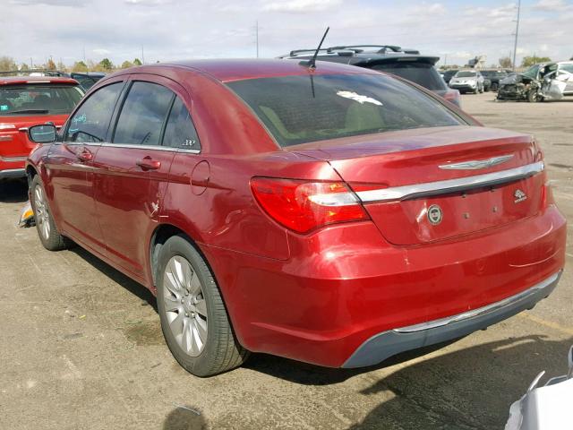 1C3CCBAB0EN125014 - 2014 CHRYSLER 200 LX BURGUNDY photo 3