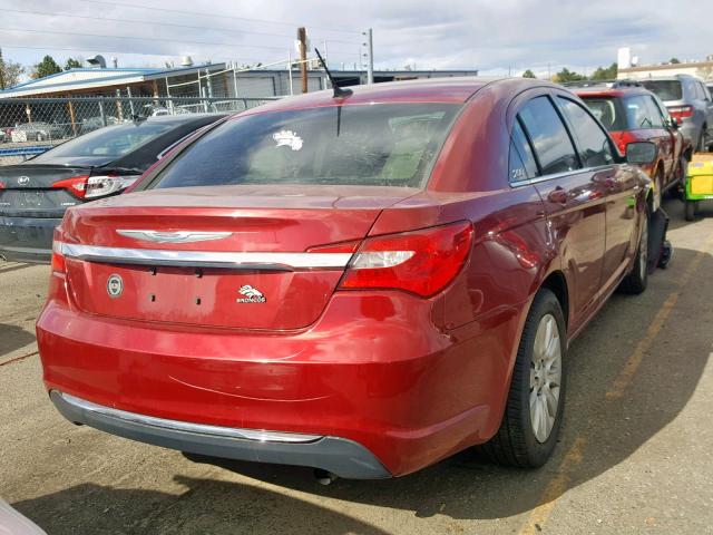 1C3CCBAB0EN125014 - 2014 CHRYSLER 200 LX BURGUNDY photo 4