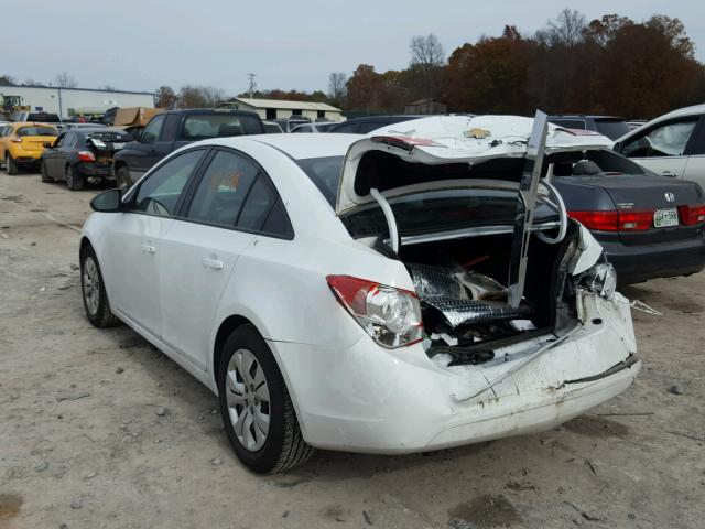 1G1PA5SH3D7259602 - 2013 CHEVROLET CRUZE LS WHITE photo 3