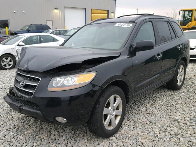 5NMSH73E27H114030 - 2007 HYUNDAI SANTA FE S BLACK photo 2