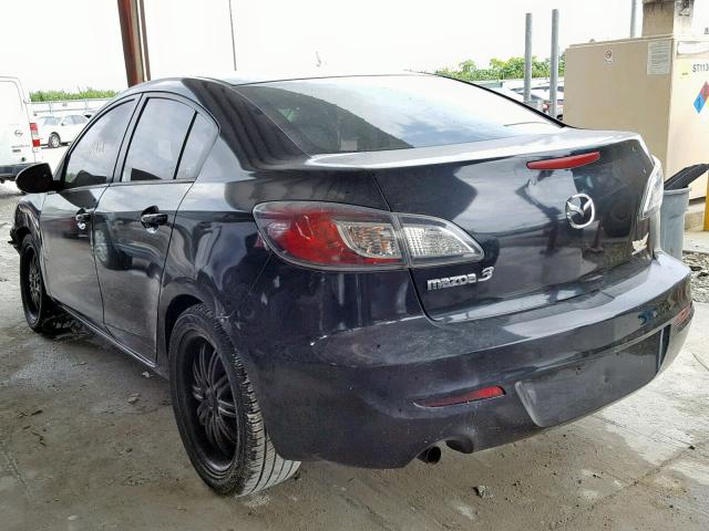 JM1BL1TF0D1766963 - 2013 MAZDA 3 I BLACK photo 3