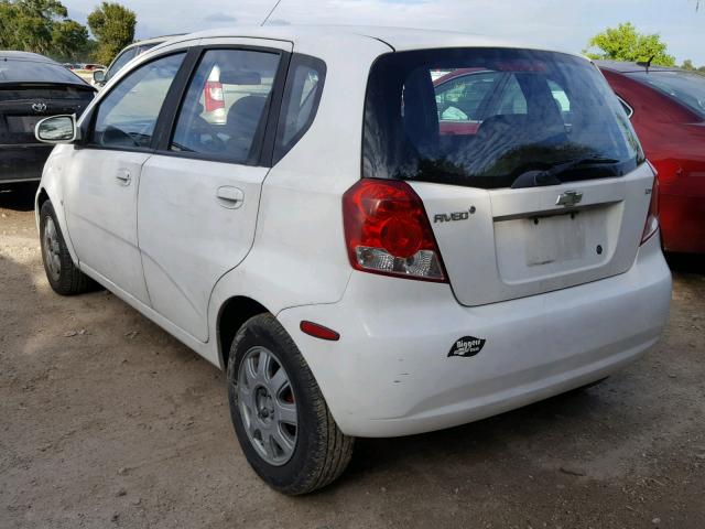 KL1TD66688B030659 - 2008 CHEVROLET AVEO BASE Ақ фото 3