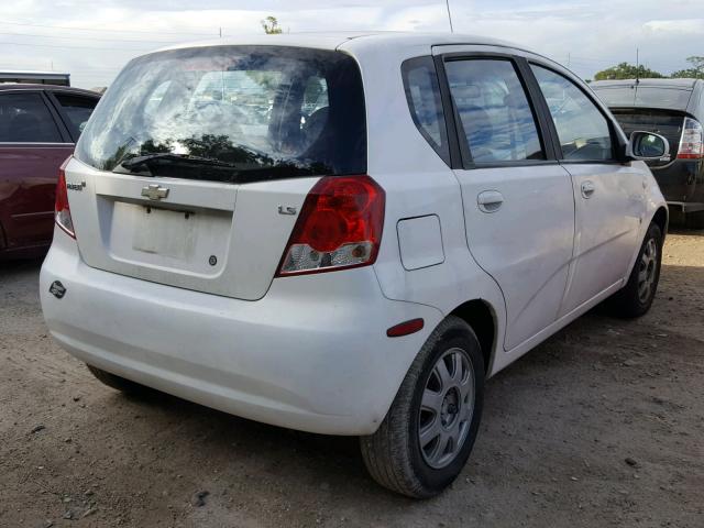 KL1TD66688B030659 - 2008 CHEVROLET AVEO BASE Ақ фото 4
