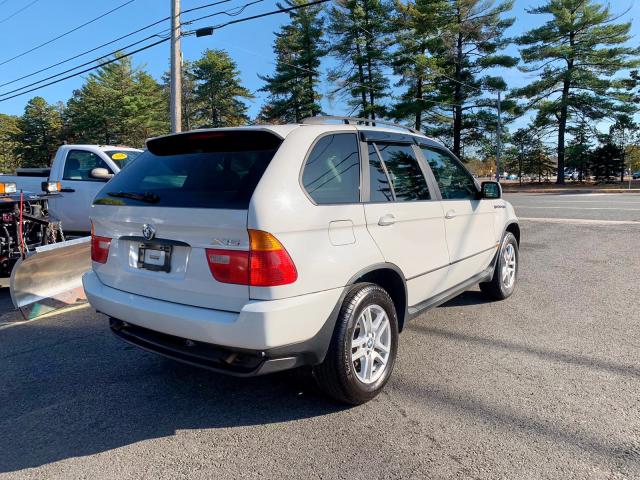 5UXFA535X2LP28937 - 2002 BMW X5 3.0I WHITE photo 4