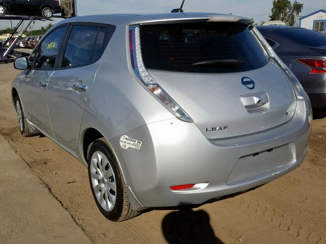 1N4AZ0CP5FC332631 - 2015 NISSAN LEAF S SILVER photo 3