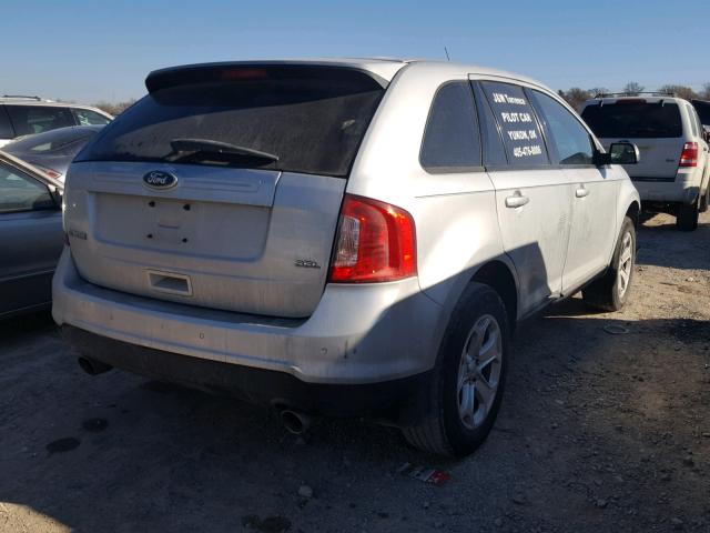 2FMDK3JC7CBA09055 - 2012 FORD EDGE SEL SILVER photo 4