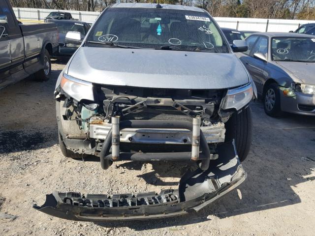 2FMDK3JC7CBA09055 - 2012 FORD EDGE SEL SILVER photo 9