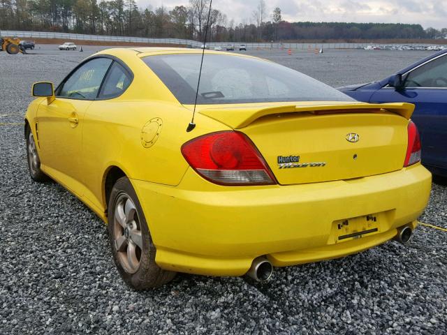 KMHHM65D86U194912 - 2006 HYUNDAI TIBURON GS YELLOW photo 3