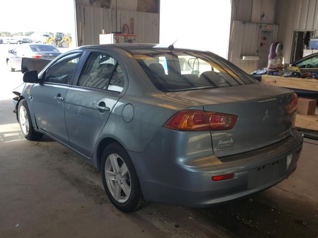 JA3AU26U08U019598 - 2008 MITSUBISHI LANCER ES BLUE photo 3