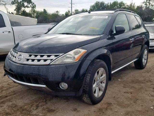 JN8AZ08T37W515546 - 2007 NISSAN MURANO SL BLACK photo 2