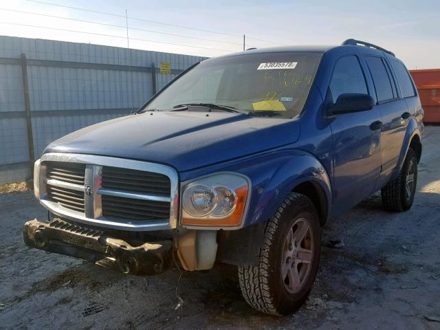 1D4HB48N85F616489 - 2005 DODGE DURANGO SL BLUE photo 2