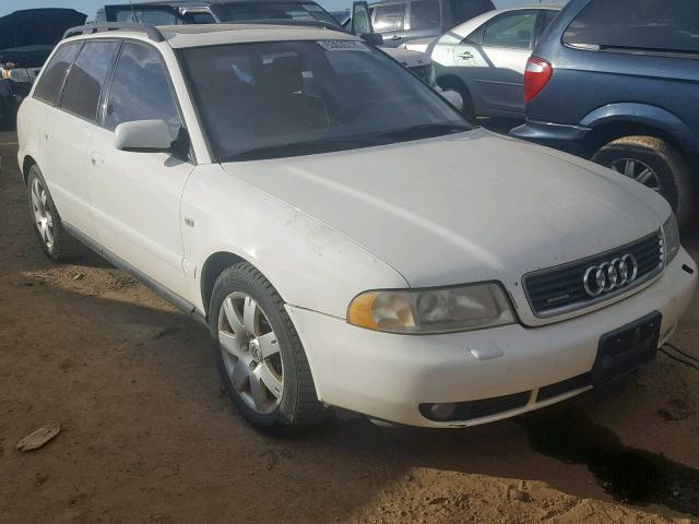 WAUKC68D91A142544 - 2001 AUDI A4 1.8T AV WHITE photo 1