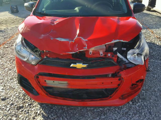 KL8CB6SA4GC638608 - 2016 CHEVROLET SPARK LS RED photo 9