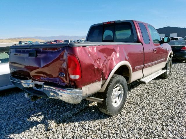 2FTZX18W5WCB00971 - 1998 FORD F150 RED photo 4