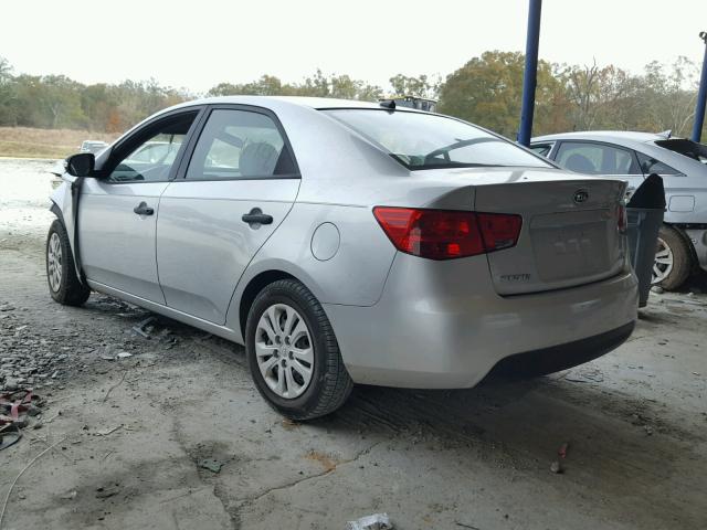 KNAFU4A22A5836870 - 2010 KIA FORTE EX SILVER photo 3