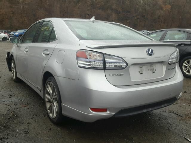 JTHBB1BA3A2002215 - 2010 LEXUS HS 250H SILVER photo 3