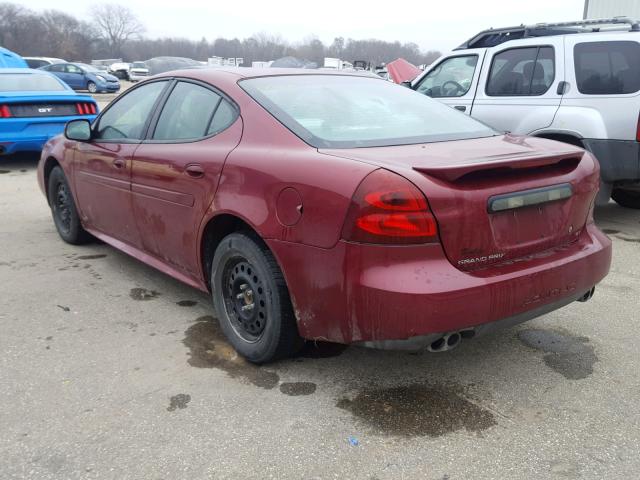 2G2WP522841340934 - 2004 PONTIAC GRAND PRIX RED photo 3