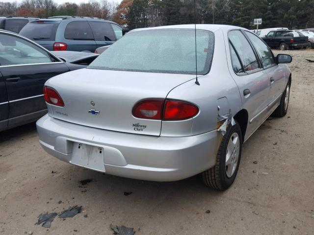 1G1JC524427473377 - 2002 CHEVROLET CAVALIER B SILVER photo 4