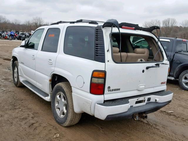 1GKEK63U25J106098 - 2005 GMC YUKON DENA WHITE photo 3