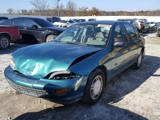 1G1JF5241W7330173 - 1998 CHEVROLET CAVALIER L GREEN photo 2