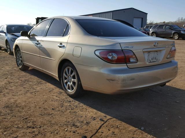 JTHBF30G030144463 - 2003 LEXUS ES 300 GOLD photo 3